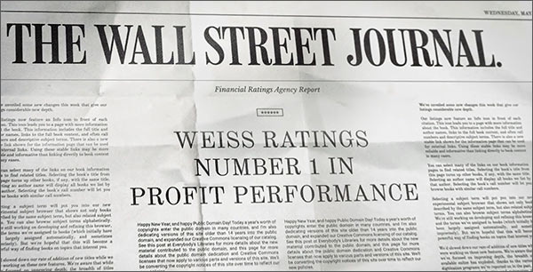 Wall Street Journal - Weiss Ratings