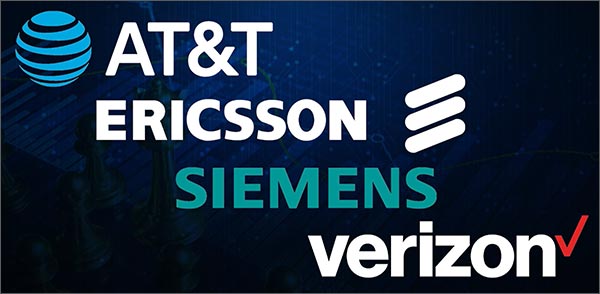 Logos AT&T Ericsson Siemens Verizon